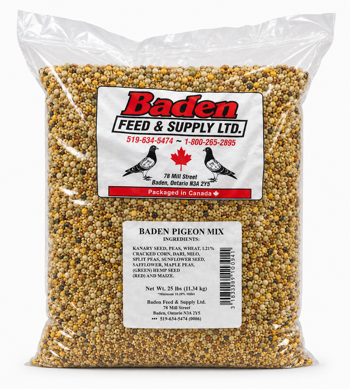 Baden Pigeon Mix 25 lb (11.34 kg) Premium Pigeon Feed Blend