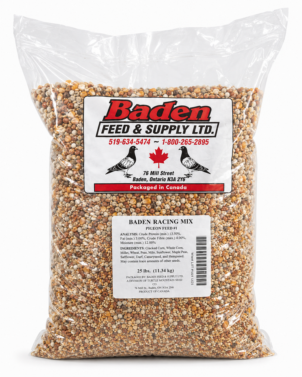 Baden Racing Mix 25 lb (11.34 kg) Performance Pigeon Feed Blend