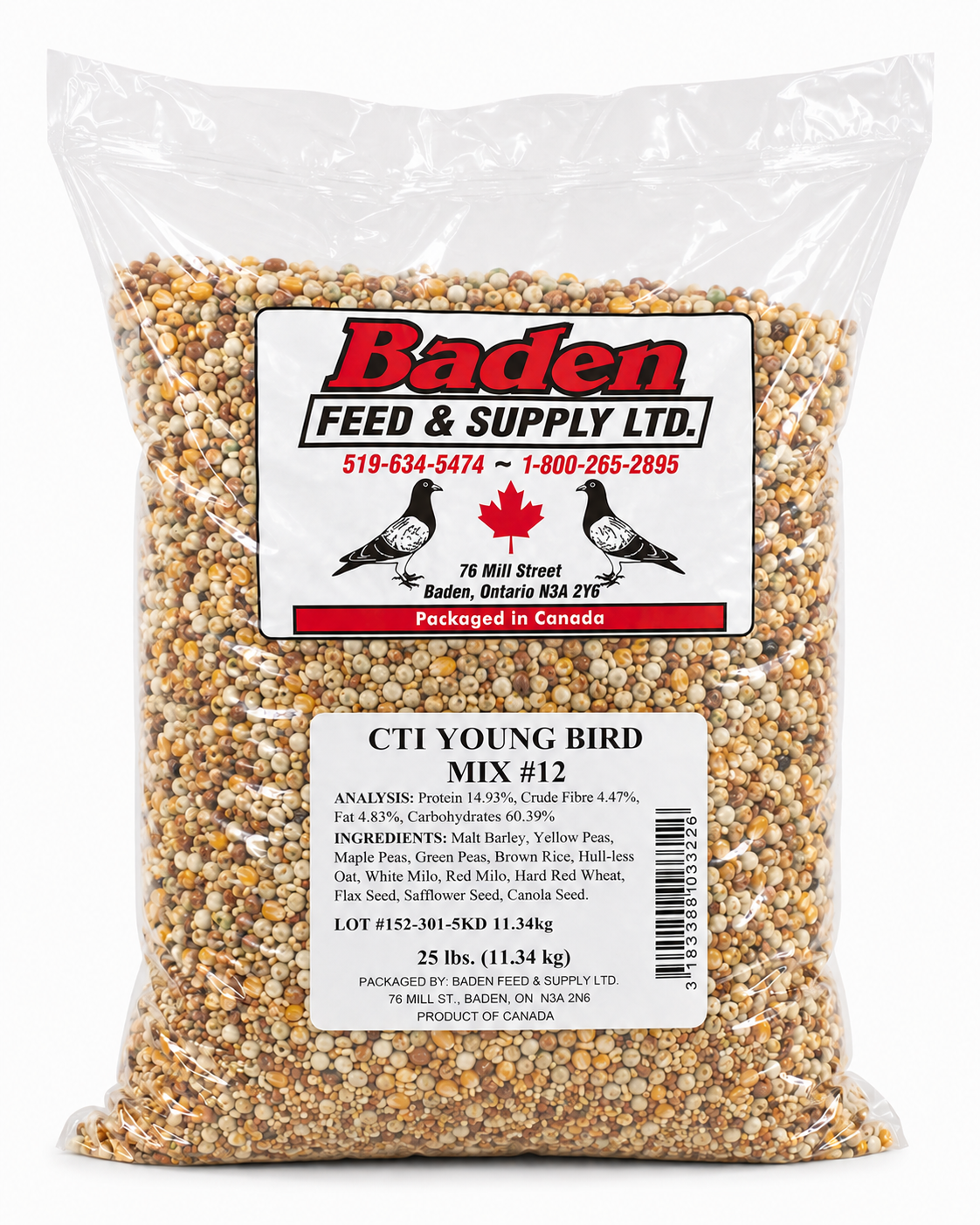 CTI Young Bird Mix #12 25 lb (11.34 kg) Pigeon Feed Blend
