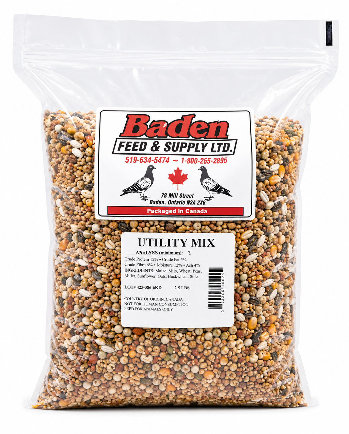 Baden Utility Mix Pigeon Feed #7 – 25 lb (11.34KG)