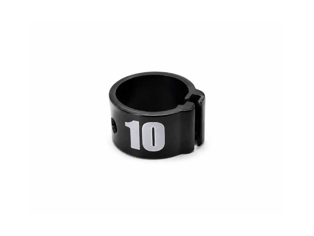 8mm Numbered Pigeon Clip Bands – Black (25 Pack)