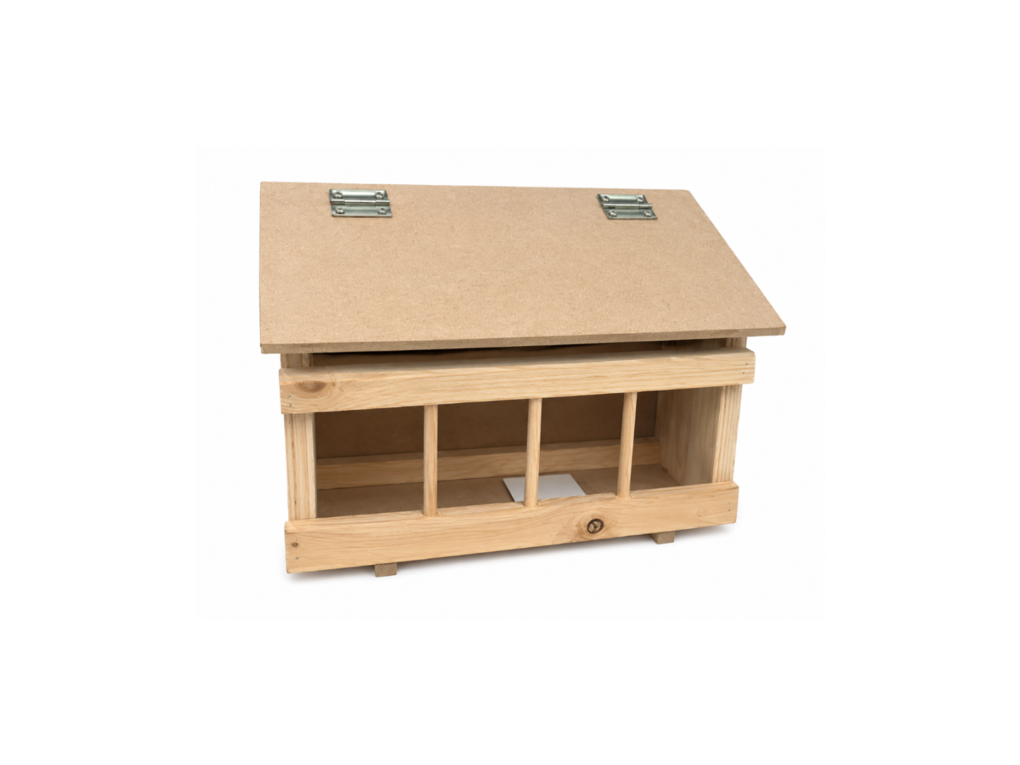 12" Wooden Pigeon Grit Feeder with Hinged Lid